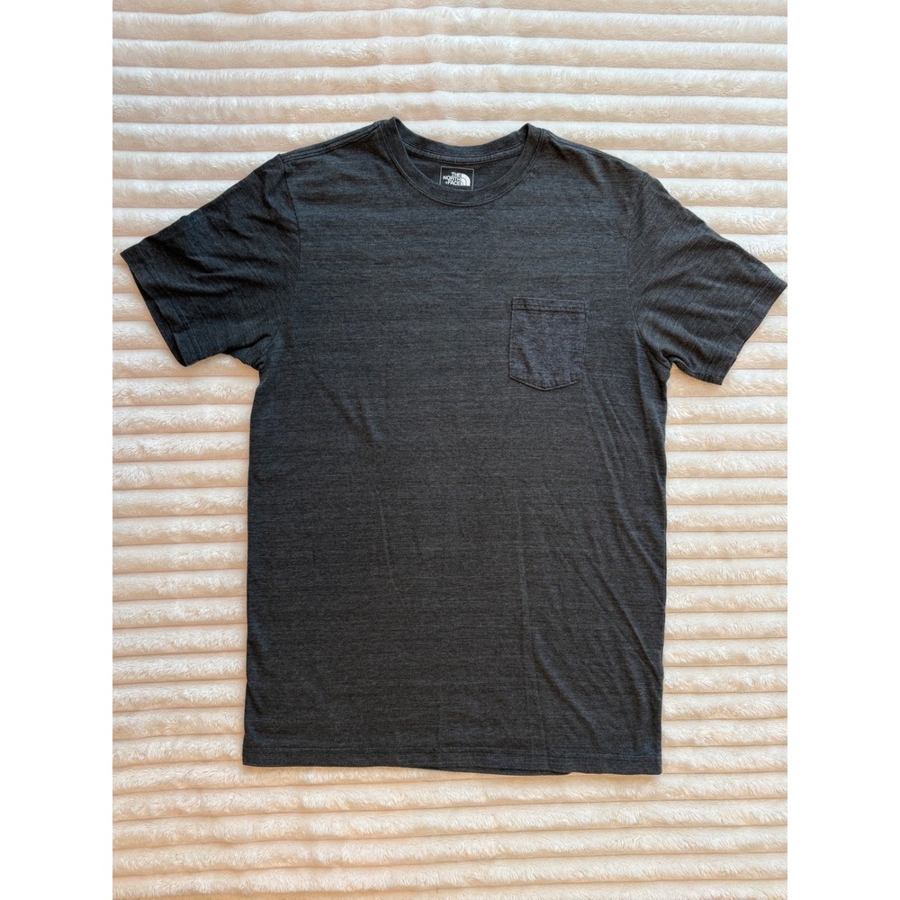 The North Face Mens Slim Fit Pocket T-Shirt Charcoal Grey Heather Large